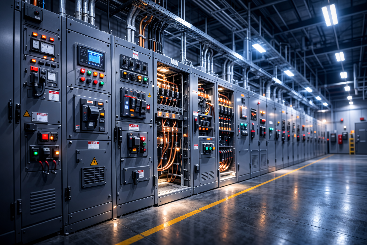 Electrical switchgear and panel room